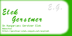 elek gerstner business card